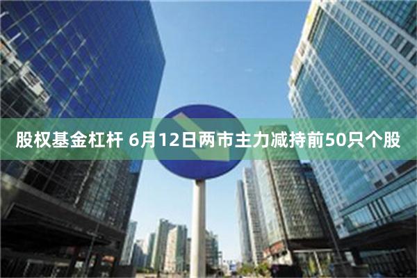 股权基金杠杆 6月12日两市主力减持前50只个股