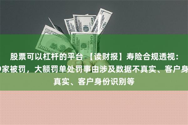 股票可以杠杆的平台 【读财报】寿险合规透视：一季度29家被罚，大额罚单处罚事由涉及数据不真实、客户身份识别等