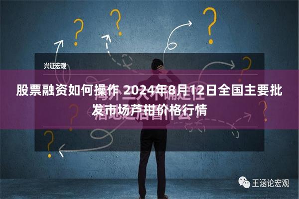 股票融资如何操作 2024年8月12日全国主要批发市场芦柑价格行情