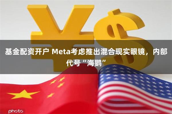 基金配资开户 Meta考虑推出混合现实眼镜，内部代号“海鹦”