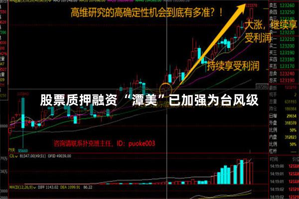 股票质押融资 “潭美”已加强为台风级